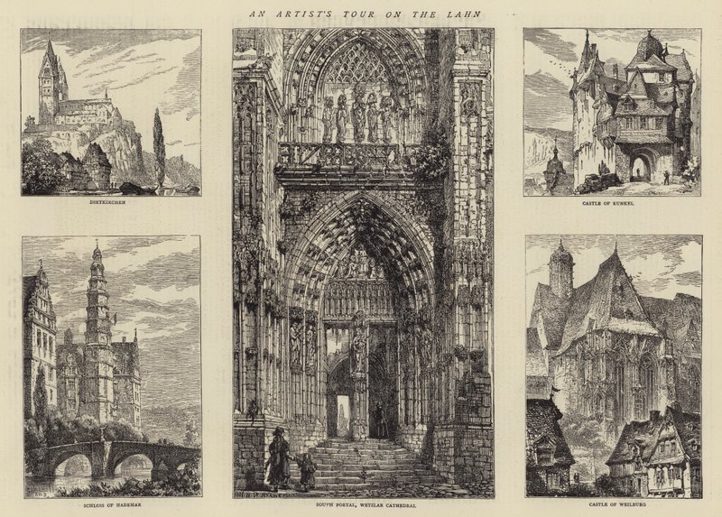 Um tour do artista no Lahn de Henry William Brewer