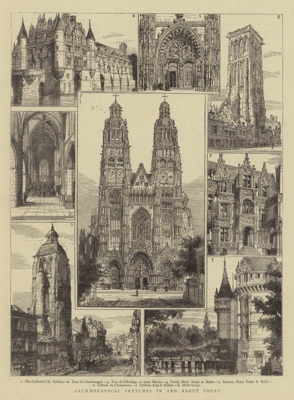 Esboços Arqueológicos em e sobre Tours de Henry William Brewer