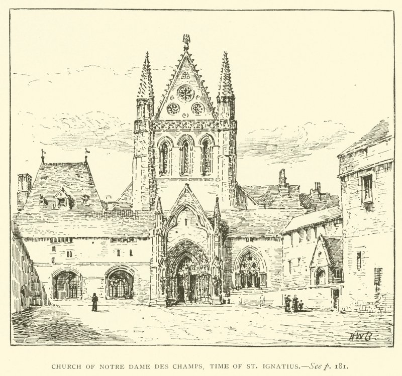 Igreja de Notre Dame des Champs, tempo de Santo Inácio (gravura) de Henry William Brewer