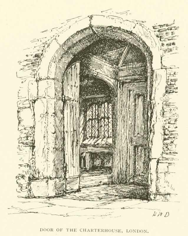 Porta do Charterhouse, Londres (gravura) de Henry William Brewer