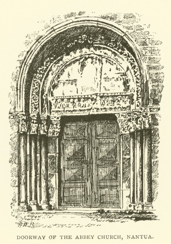 Porta da Igreja da Abadia, Nantua (gravura) de Henry William Brewer
