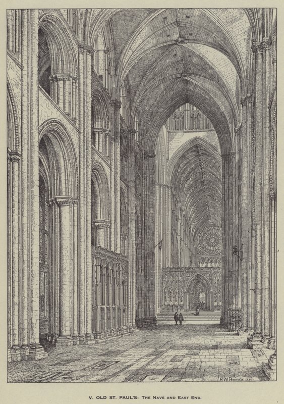 Old St Pauls, Nave e East End de Henry William Brewer