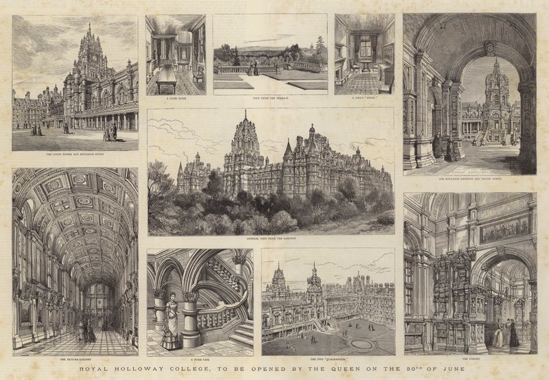 Royal Holloway College, a ser inaugurado pela Rainha no dia 30 de junho de Henry William Brewer