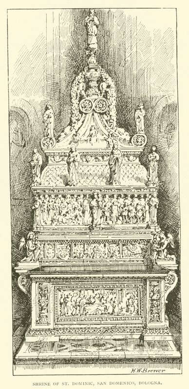 Santuário de São Domingos, San Domenico, Bolonha (gravura) de Henry William Brewer