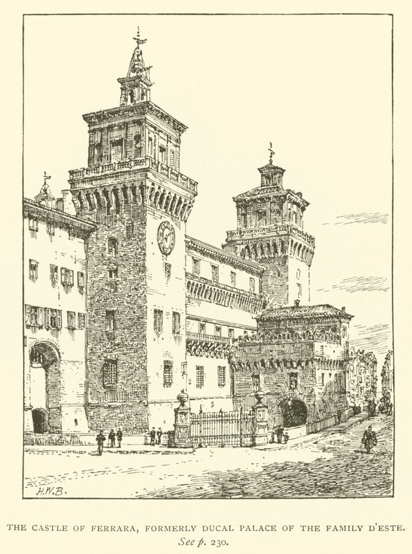 O Castelo de Ferrara, antigo Palácio Ducal da Família D