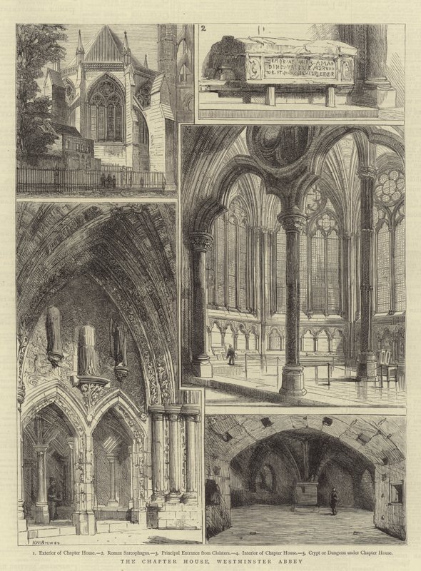 A Casa do Capítulo, Abadia de Westminster de Henry William Brewer