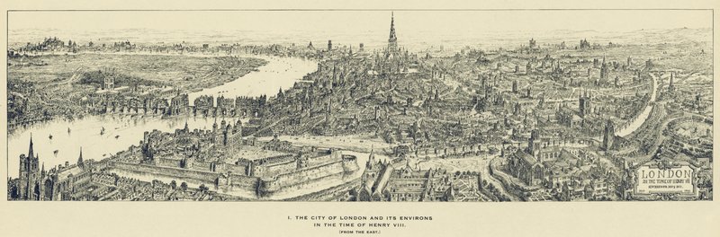 A cidade de Londres e seus arredores no tempo de Henrique VIII, do Oriente de Henry William Brewer