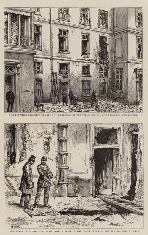A explosão da dinamite em Paris de Henry William Brewer