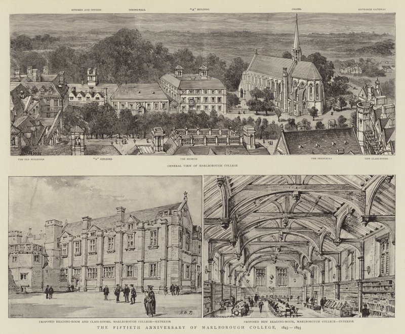 O quinquagésimo aniversário do Marlborough College, 1843-1893 de Henry William Brewer