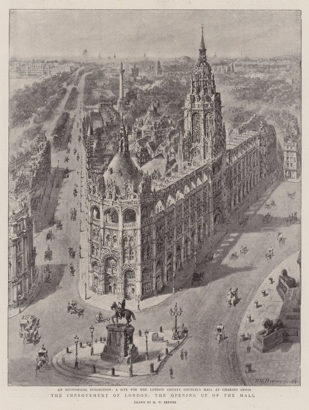 A melhoria de Londres, a abertura do shopping de Henry William Brewer
