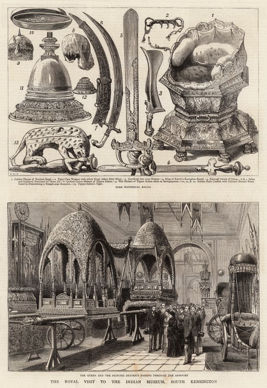 Visita Real ao Museu Indiano, South Kensington de Henry William Brewer