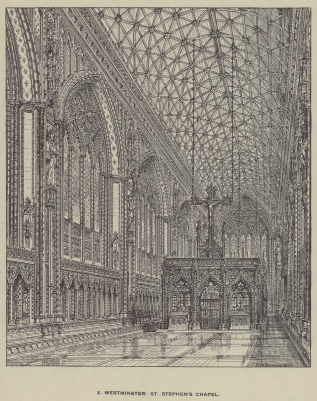 Westminster, capela de St Stephens de Henry William Brewer