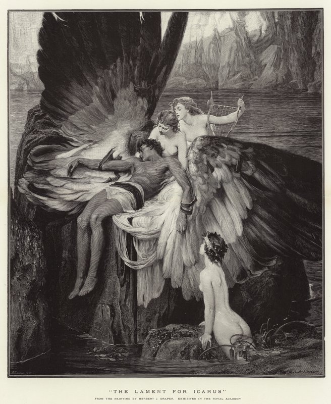 O lamento por Ícaro de Herbert James Draper