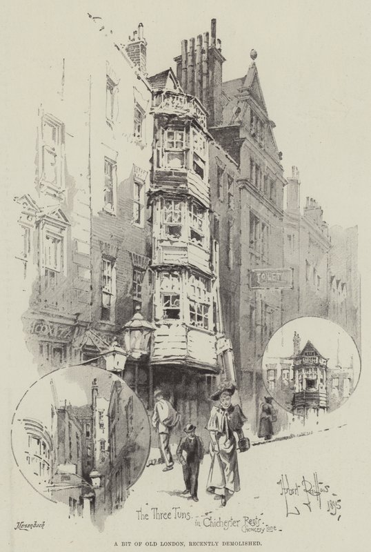 Um pouco da velha Londres, recentemente demolida de Herbert Railton