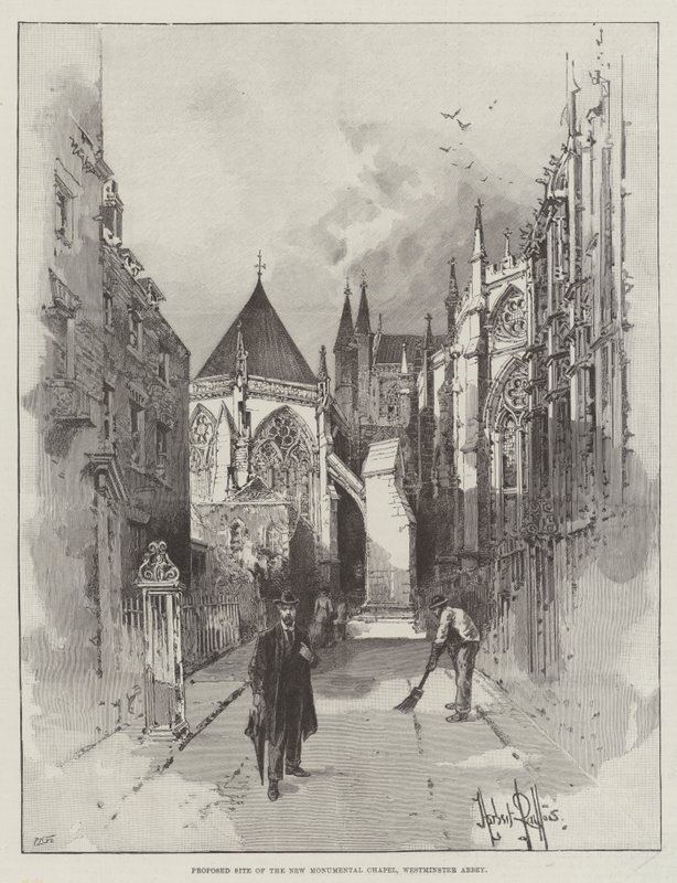 Proposta de Site da Nova Capela Monumental da Abadia de Westminster de Herbert Railton