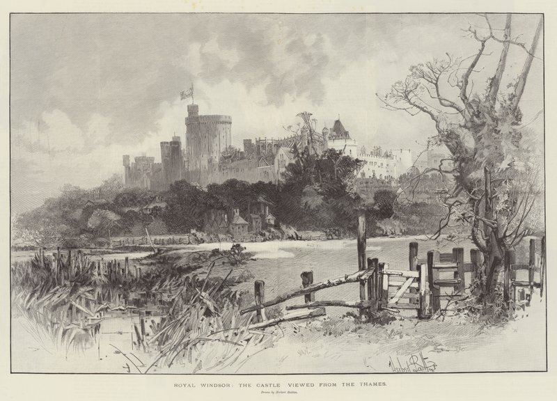 Royal Windsor, o castelo visto do Tamisa de Herbert Railton