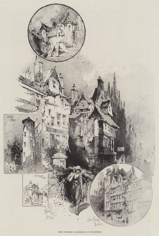 Alguns marcos literários de Edimburgo de Herbert Railton