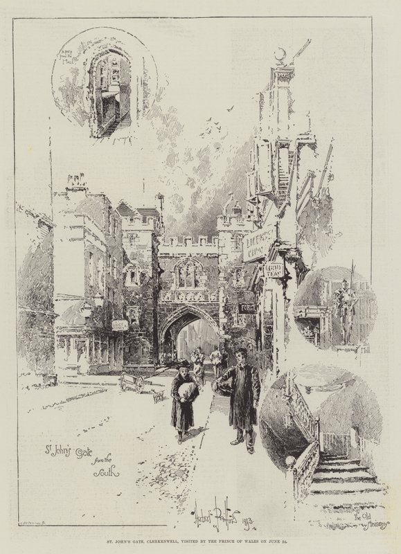 Portão de São João, Clerkenwell, visitado pelo Príncipe de Gales em 24 de junho de Herbert Railton