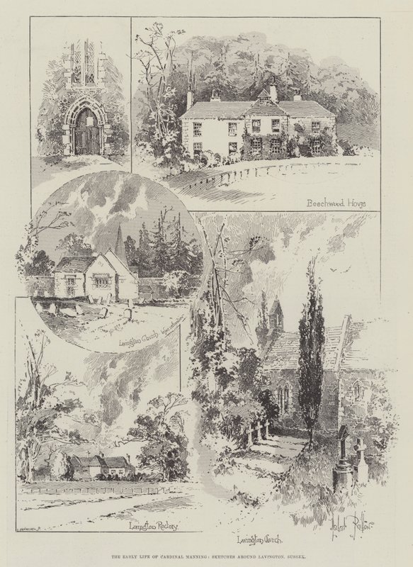 O início da vida do Cardeal Manning, Esboços em torno de Lavington, Sussex de Herbert Railton