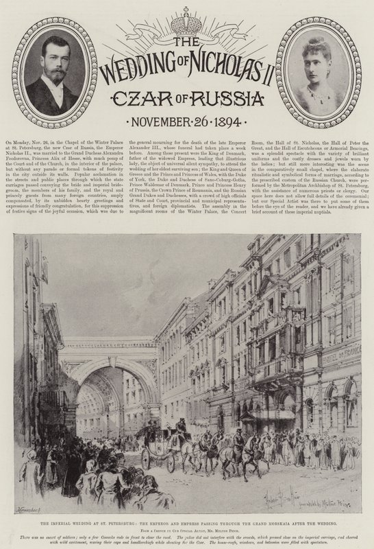 O casamento de Nicolau II, czar da Rússia de Herbert Railton