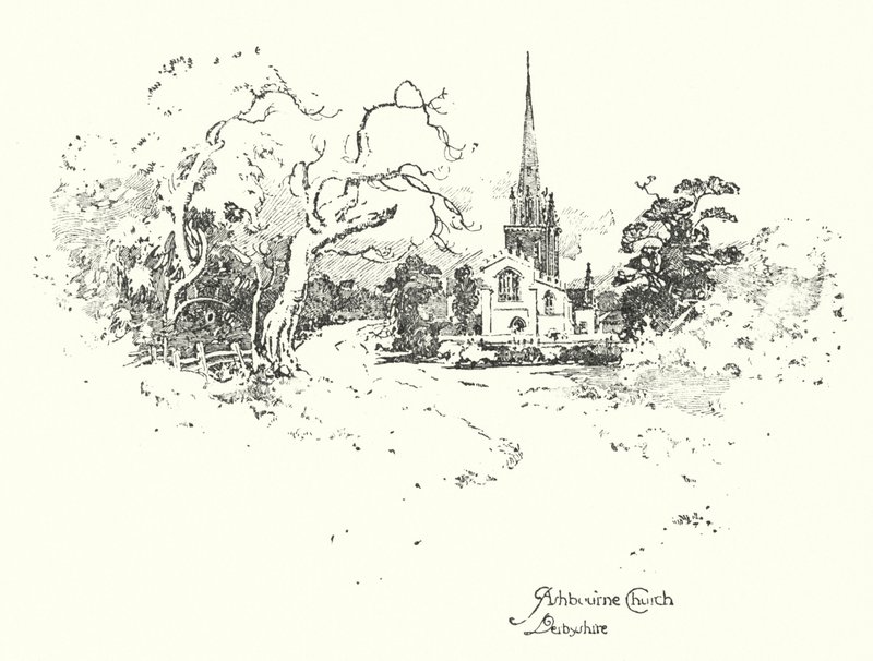 Ashbourne Church, Derbyshire (litho) de Herbert (after) Railton