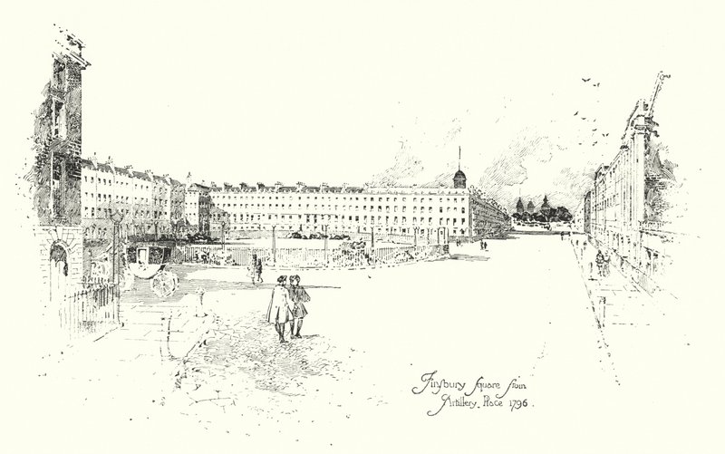Finsbury Square, de Artillery Place, Londres de Herbert (after) Railton