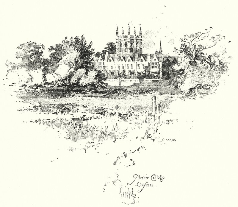 Merton College, Oxford (litho) de Herbert (after) Railton