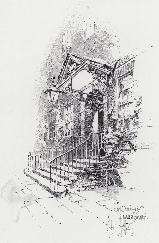 Velha Porta, Corte de Cordeiro (gravura) de Herbert (after) Railton