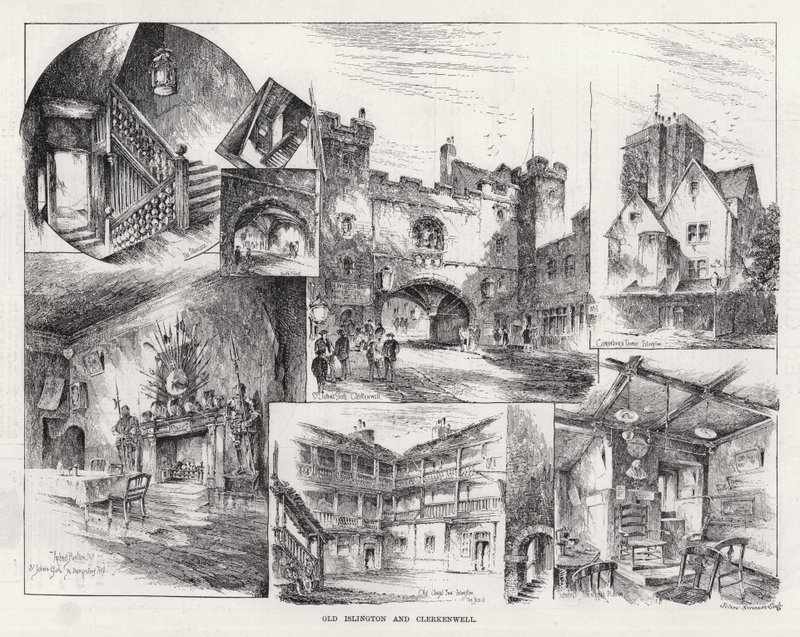 Old Islington e Clerkenwell (gravura) de Herbert (after) Railton