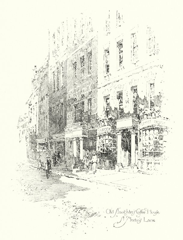 Old Slaughters Coffee House, St Martins Lane, Londres (litho) de Herbert (after) Railton