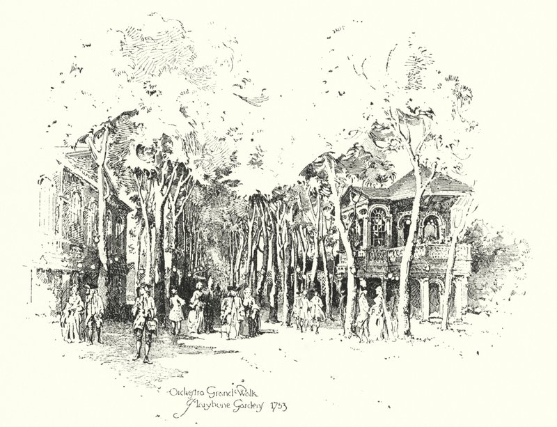 Orquestra Grand Walk, Marylebone Gardens de Herbert (after) Railton