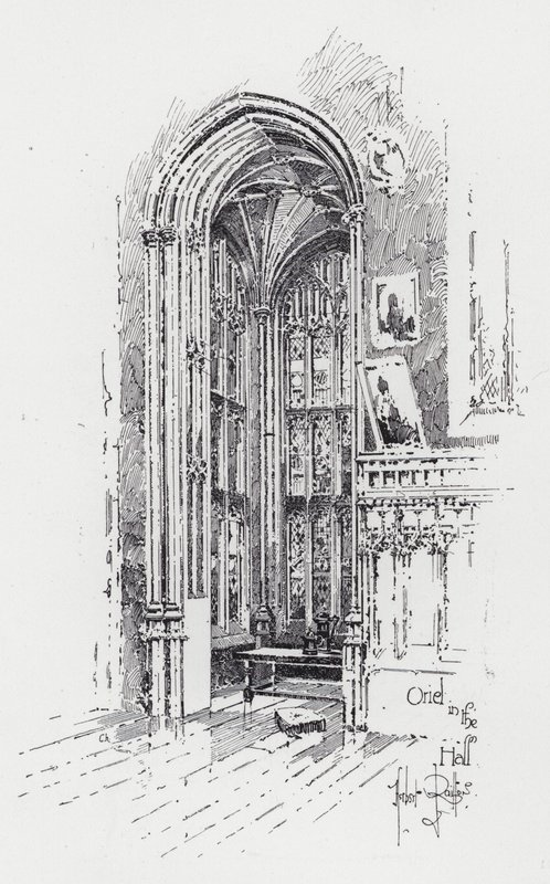 Oriel in the Hall (gravura) de Herbert (after) Railton