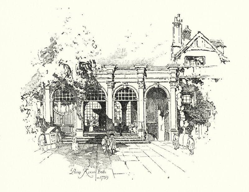 Sala da Bomba, Banho, em 1739 (litho) de Herbert (after) Railton