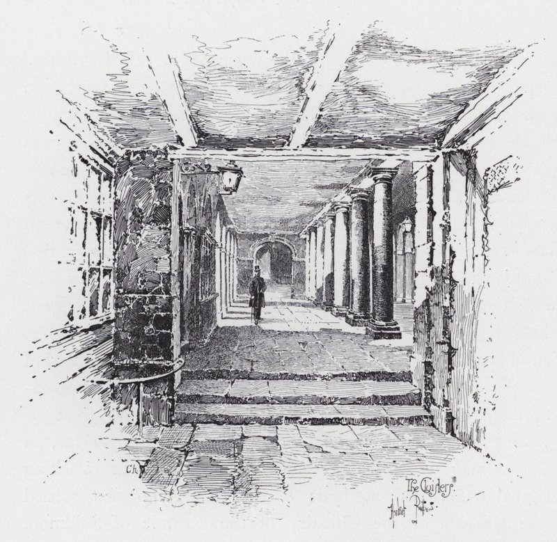 Os Claustros (gravura) de Herbert (after) Railton
