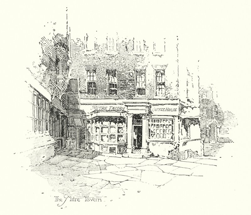 A Taverna Mitre, Londres (litho) de Herbert (after) Railton