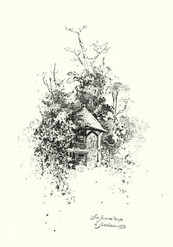 A Casa de Verão, em Streatham, em 1773 (litho) de Herbert (after) Railton