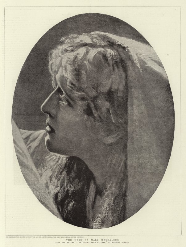 A cabeça de Maria Madalena de Herbert Gustave Schmalz