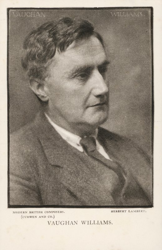 Ralph Vaughan Williams, compositor musical (foto p/b) de Herbert Lambert