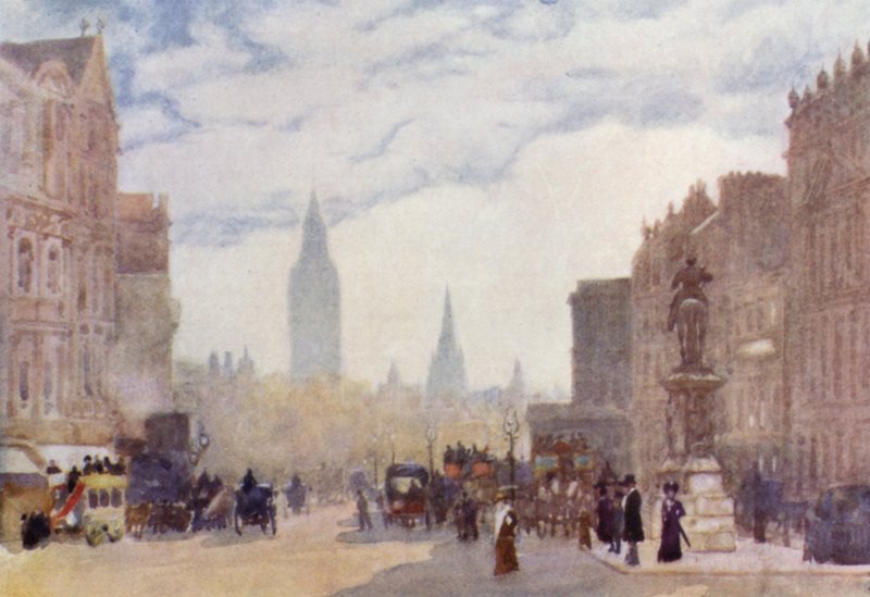 Em Charing Cross (cor litho) de Herbert Menzies (after) Marshall