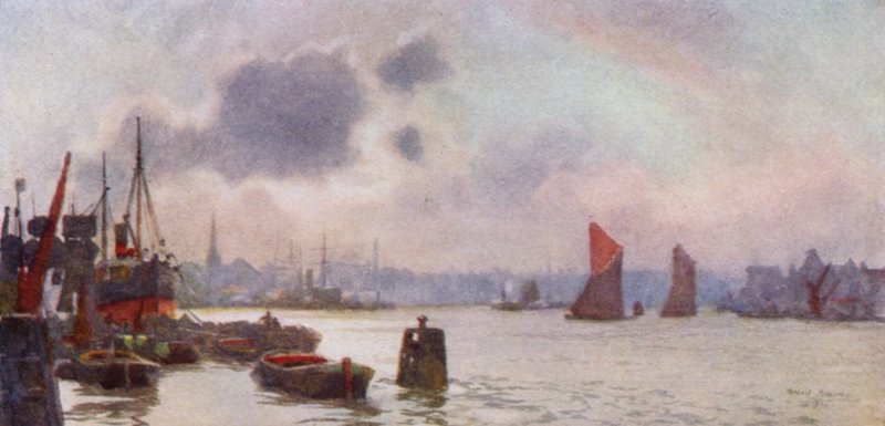 Lavanda Wharf (cor litho) de Herbert Menzies (after) Marshall