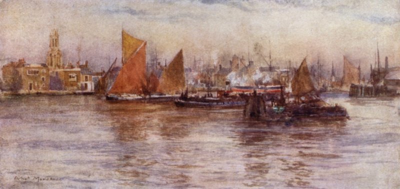 Limehouse Reach (cor litho) de Herbert Menzies (after) Marshall