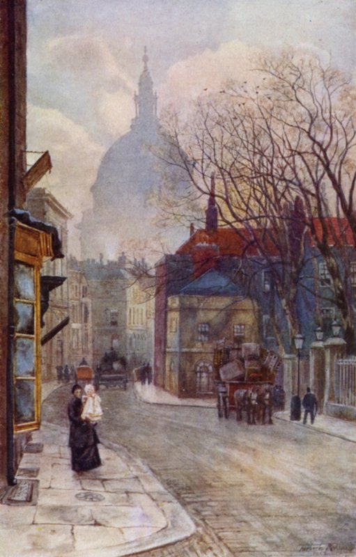 Little Britain, Aldersgate Street (cor litho) de Herbert Menzies (after) Marshall