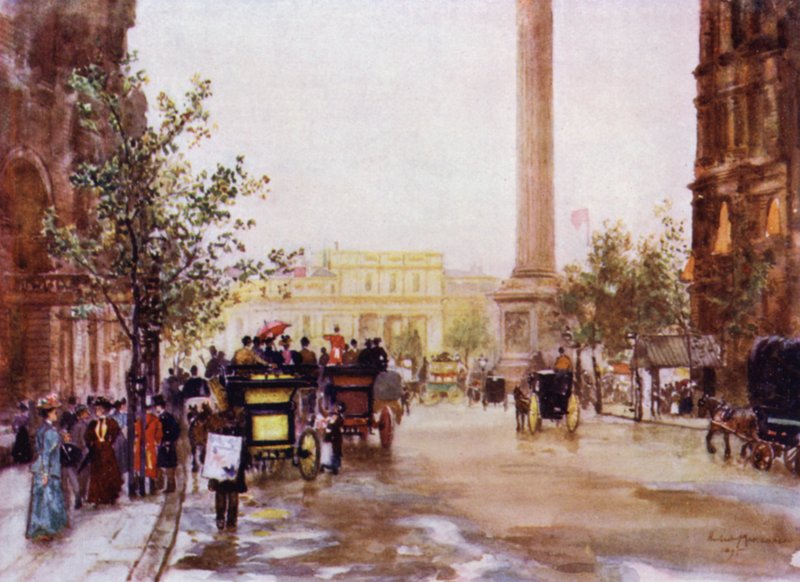 Northumberland Avenue (cor litho) de Herbert Menzies (after) Marshall