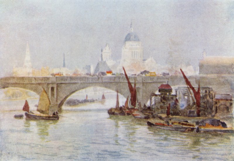 Fim Sul da Ponte de Waterloo (cor litho) de Herbert Menzies (after) Marshall