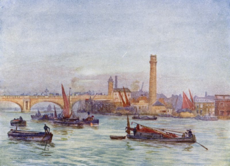 The Shot Tower, etc (cor litho) de Herbert Menzies (after) Marshall