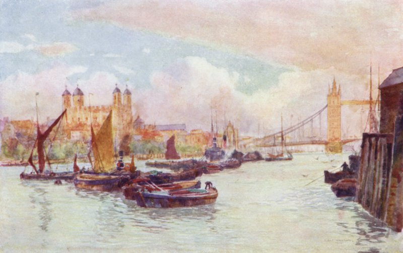 A Torre e a Piscina Superior (cor litho) de Herbert Menzies (after) Marshall