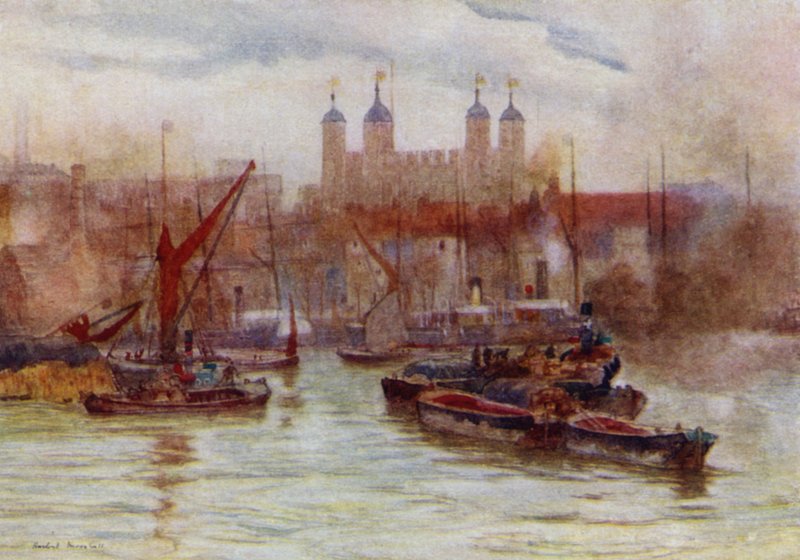 The Tower of London (cor litho) de Herbert Menzies (after) Marshall