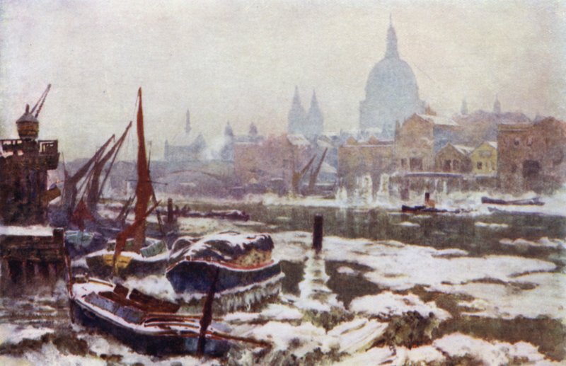 O Inverno de 1895 (cor litho) de Herbert Menzies (after) Marshall