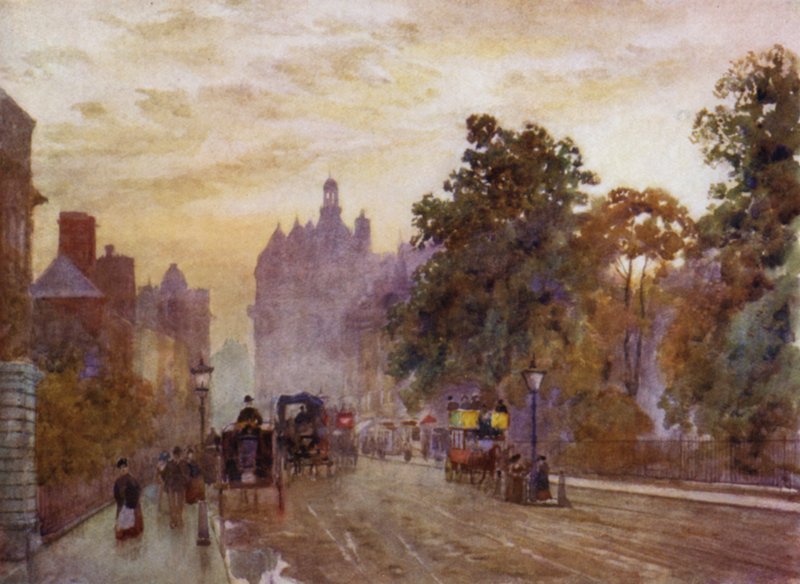 Westward de Hyde Park Corner (cor litho) de Herbert Menzies (after) Marshall
