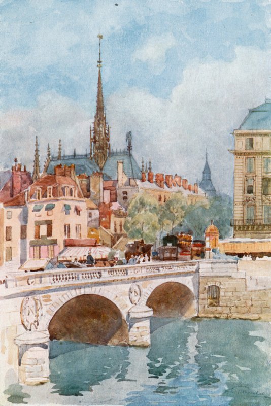 Ponte St Michel e Ste Chapelle, Paris de Herbert Menzies Marshall